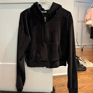 velour zip up